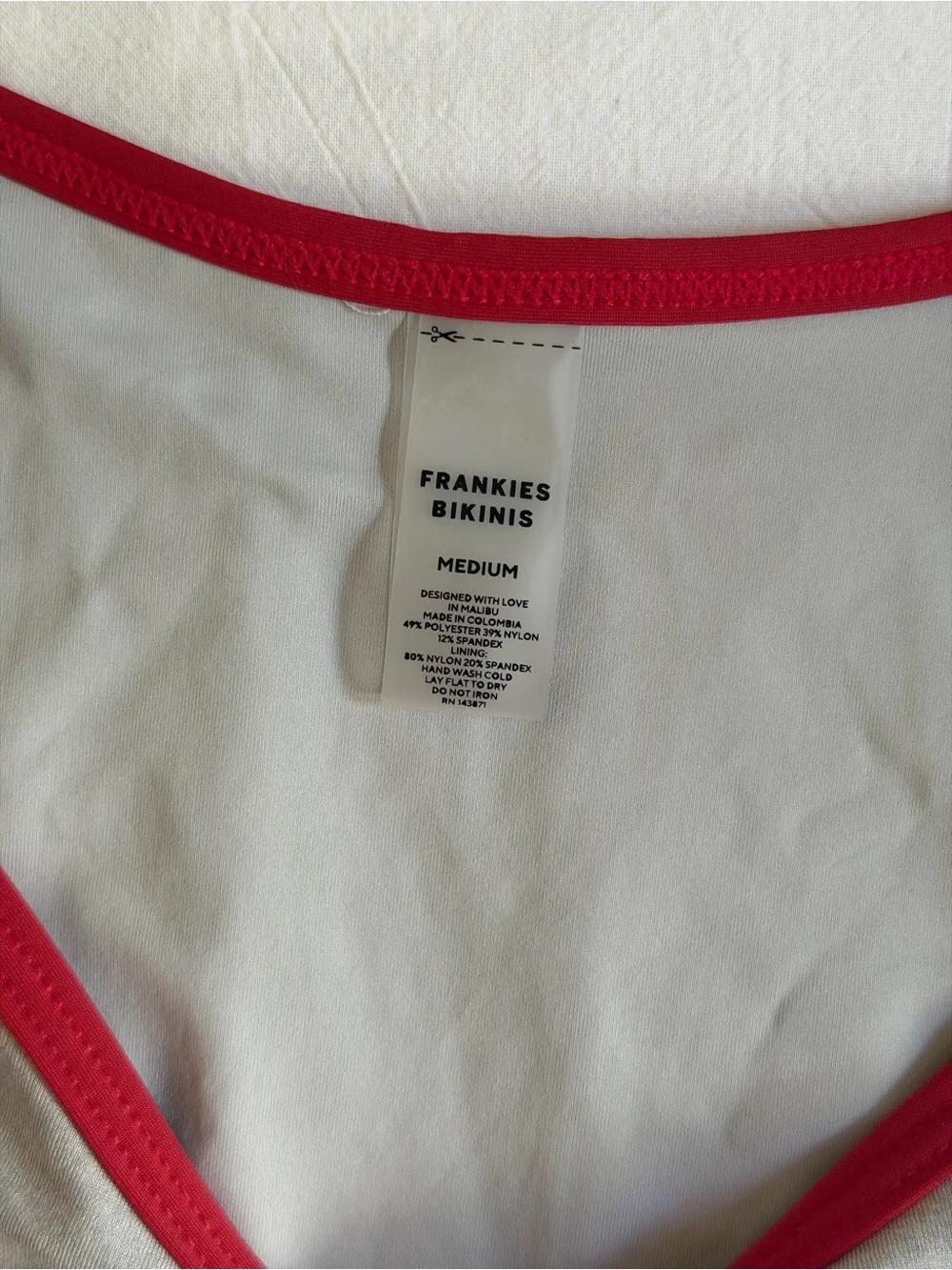 Frankie’s bikinis gray and red bikini